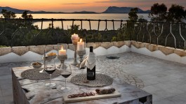 Luxury Villa Iris in Sardinia for Rent | Villa with Pool and Seaview - Sunset on Terrace