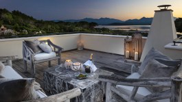 Luxury Villa Salina in Sardinia for Rent | Villa with Pool and Seaview - Sunset on Terrace