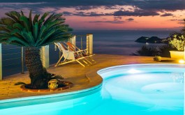 Villa Alexandra for Rent | Letojanni | Sicily | Villa with Pool and Seaview - By Night