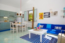 Villa Sirena in Sicily for Rent | Living room and kitchen