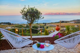 Villa Brezza Marina in Sicily for Rent | Sunset on the terrace