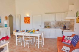 Villa Rosa dei Venti in Sicily for Rent | Living room and the kitchen