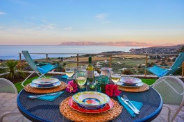 Villa Brezza Marina in Sicily for Rent | Dinner on the terrace with sea view