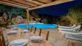 Luxury Casa Chenal in Sardinia for Rent | Villa with Pool  - Pool by Night