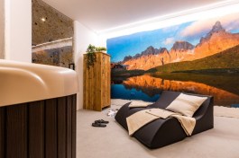 Luxury Chalet Lusia in Dolomites for Rent | Chalet on the ski slope - spa zone