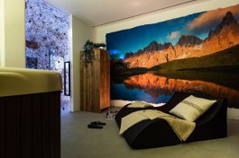 Luxury Chalet Lusia in Dolomites for Rent | Chalet on the ski slope - spa zone