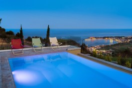 Luxury Grand Tour Villa in Sicily for Rent | Villa with Private Pool and Seaview - By Night