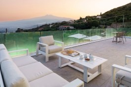 Luxury Grand Tour Villa in Sicily for Rent | Villa with Private Pool and Seaview - Sunset Over Etna