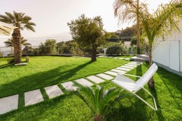 Luxury Grand Tour Villa in Sicily for Rent | Villa with Private Pool and Seaview - Patio in Garden