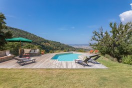Luxury Poggio Maremonti in Tuscany for Rent - pool and view