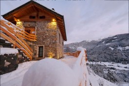 Luxury Villa Stone House Ziano in Italy for Rent | Chalet in winter