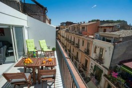 Taormina Suite in Sicily for Rent | Roof Apartment with Stunning Seaview - Terrace with Table