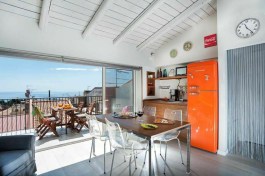 Taormina Suite in Sicily for Rent | Roof Apartment with Stunning Seaview - Living Room&Terrace&Kitchen