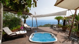 Luxury Villa Casarossa in Amalfi for Rent | Hot tube on the terrace with the sea view