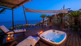 Luxury Villa Casarossa in Amalfi for Rent | Sunset on the terrace