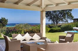 Luxury Villa Corallo in Sardinia for Rent | Terrace and sea view