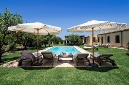Villa Don Salvatore in Sicily for Rent | Villa with Private Pool - Sunbeds at Pool