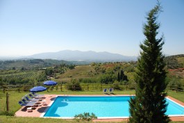 Villa Fubbiano in Tuscany for Rent | Villa with Private Pool - View from Pool