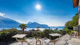 Luxury Villa La Dolce in Santa Maria Rezzonico for Rent | Lake Como from the terrace