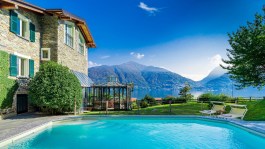 Luxury Villa La Dolce in Santa Maria Rezzonico for Rent | Pool and the lake
