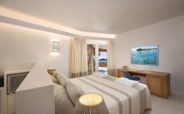Luxury Villa Mannus in Sardinia for Rent | Bedroom with sea view