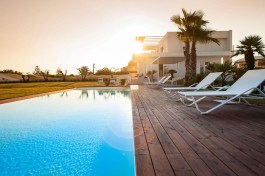 Villa Blumarine for Rent in Sicily | Villa with Pool and Seaview - Sunset at Pool