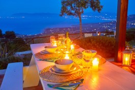 Villa Conchiglia in Sicily for Rent | Sunset on terrace