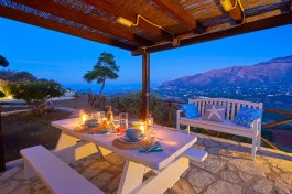 Villa Delfino in Sicily for Rent | View from terrace in the evening