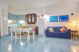 Villa Gabbiano in Sicily for Rent | Living room and kitchen