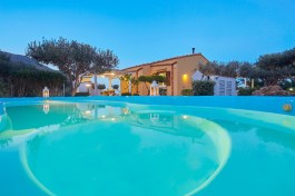 Villa Gaia Scopello in Sicily for Rent | Sunset at pool