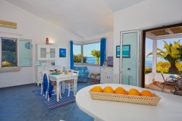 Villa Gaia Scopello in Sicily for Rent | Living room with sea view