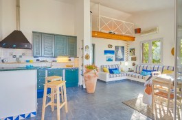 Villa Ginestra in Sicily for Rent | Living room and kitchen