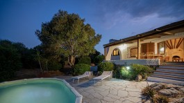 Luxury Villa Isa in Sardinia for Rent | Villa with private pool - sunset at pool