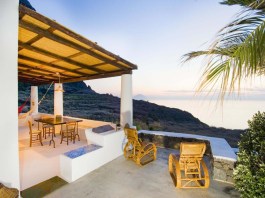 Luxury Villa L´Ulivo di Pollara in Sicily for Rent | Villa with Seaview - Sunset View from Terrace