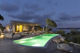 Luxury Villa Porto Rafael in Sardinia for Rent | Sunset at pool